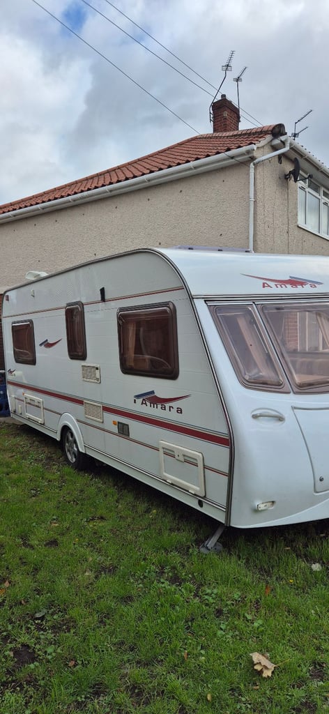 4 berth caravan fixed bed with motor mover 