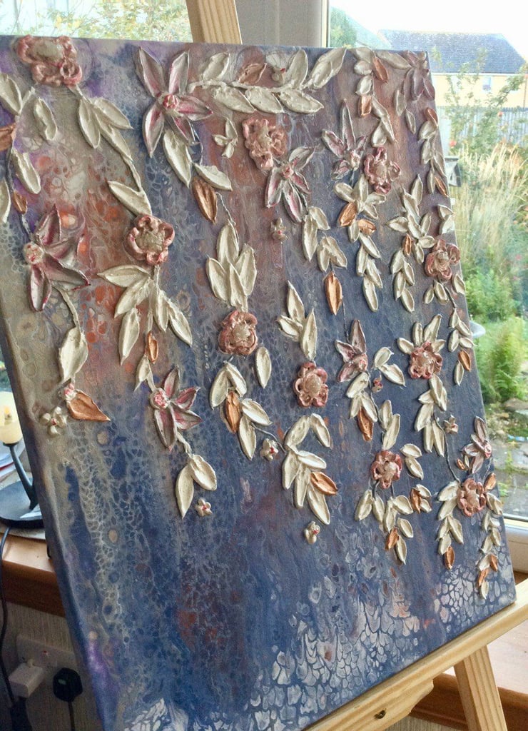 image for Gentle original acrylic painting,  abstract artwork with texture 