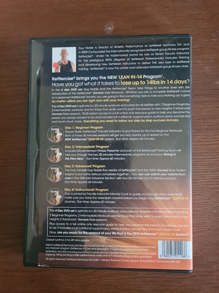 Kettlercise kettlebell 4 dvd set
