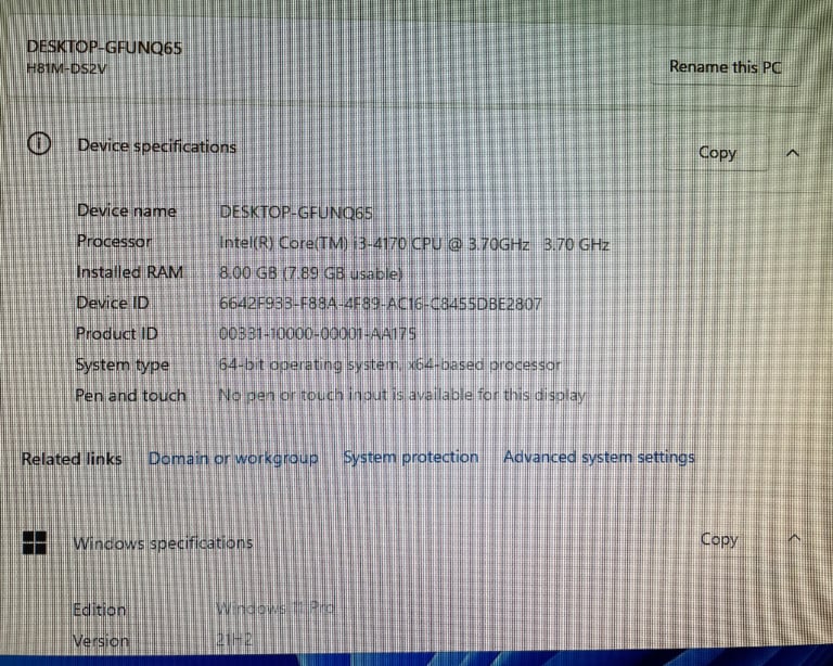 Computer Intel core i3 processor full completed 