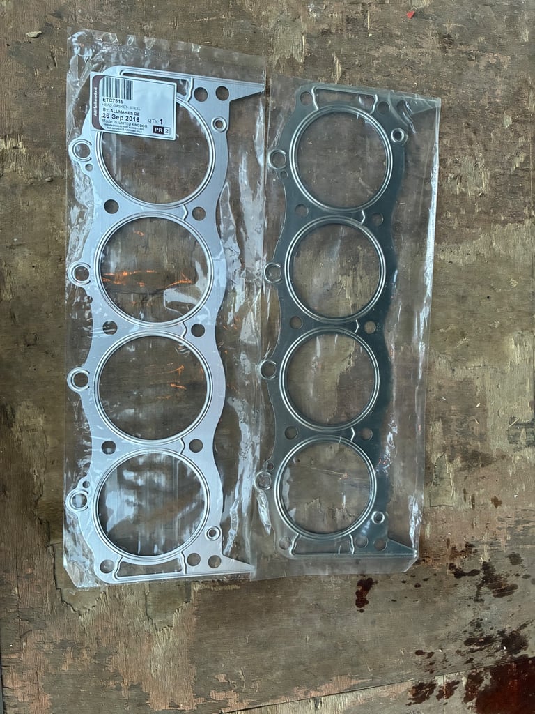 New steel head gaskets for 3.9 v8 