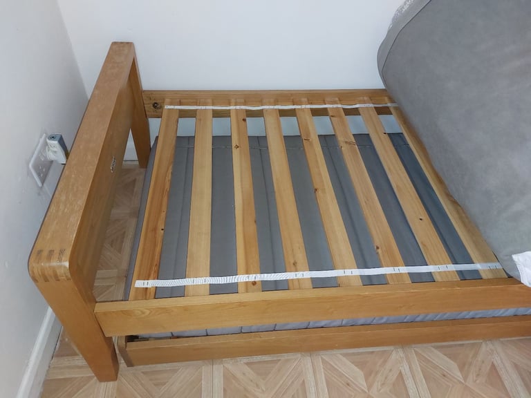 Single bed with guest bed real pine wood and bed side 