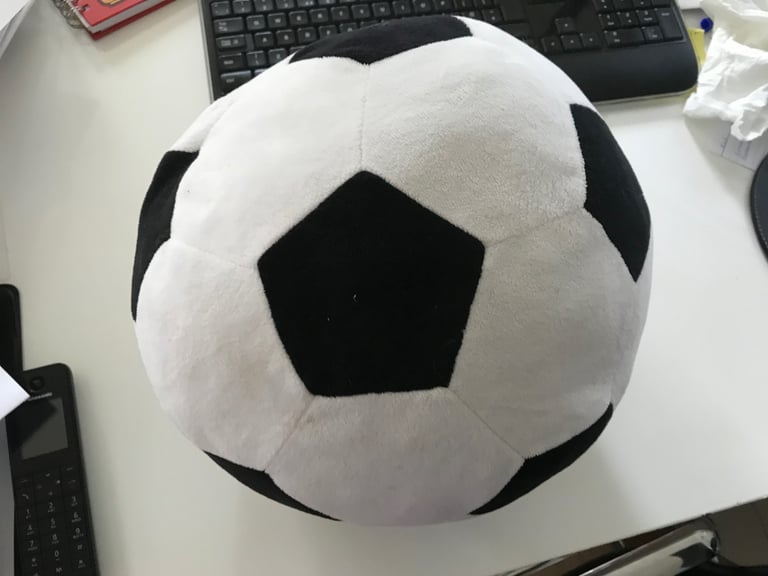SPARKA Soft toy, soccer ball/black white - IKEA
