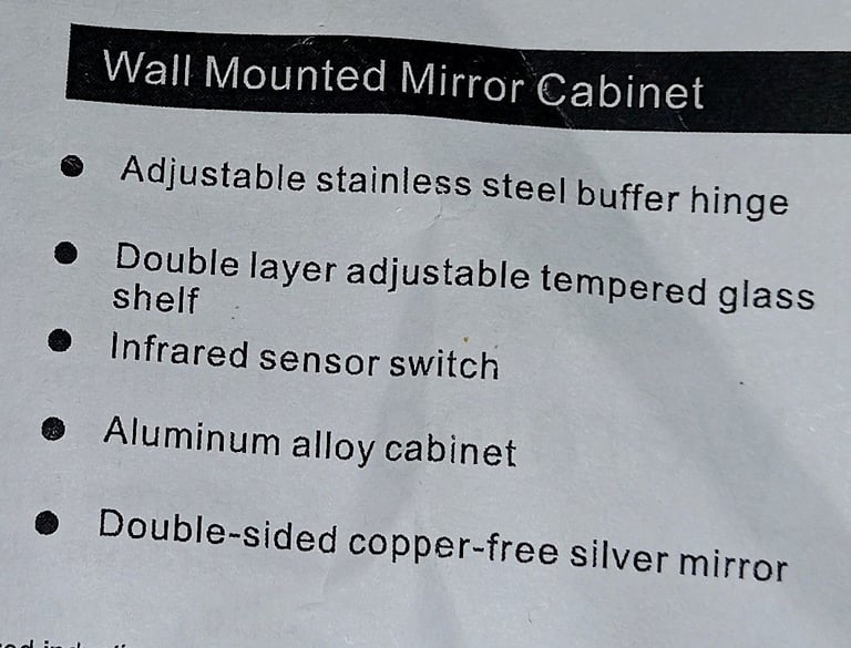 Big Mirror Door Bathroom Cabinet