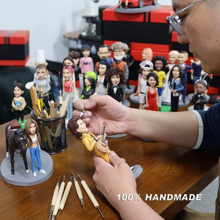 Customized portrait handcrafted clay sculpture, Best Gift for Best Loves Friends and Kids