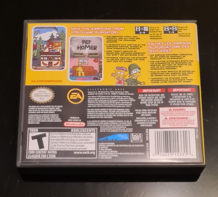 Nintendo DS The Simpsons Game 