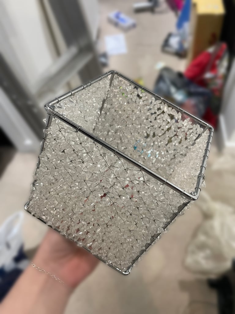 image for Small stone/faux crystal lampshade 