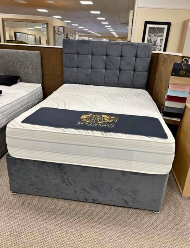 Brand New DIVAN 4FT6 Double Divan Bed Base With Storage + Mattress >> 20% Discount >>>>