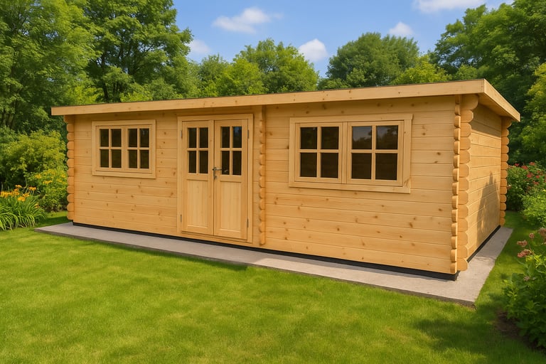Garden room, Office, Summer house, Log cabin OSLO 6x4m