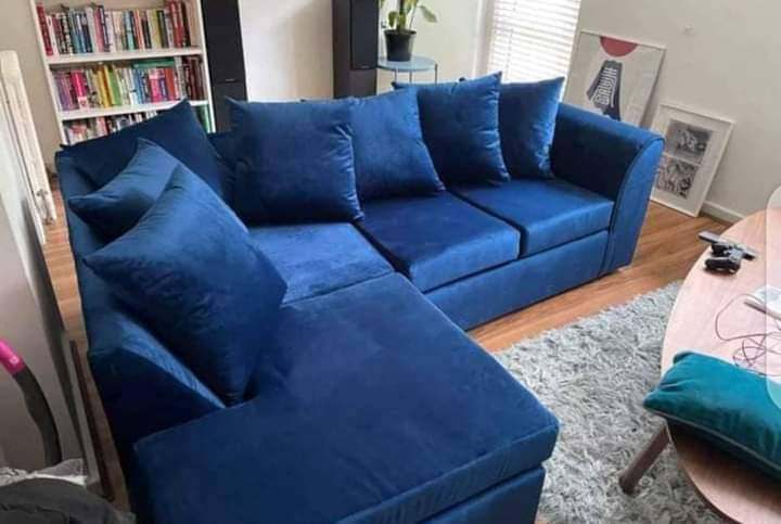 **EXPRESS DELIVERY** BRAND NEW PLUSH VELVET DYLAN CORNER SOFAS SET ON SPECIAL OFFER,