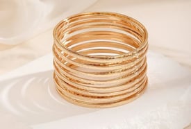 image for Ladies Bangle. Gold Plated 7cm