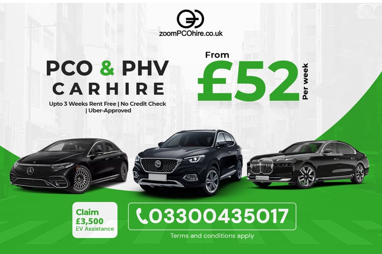 PCO Car Hire Rent to Buy 7 8 9 Seater Tesla Mercedes BMW UberXL Exec Lux Wheely Blacklane