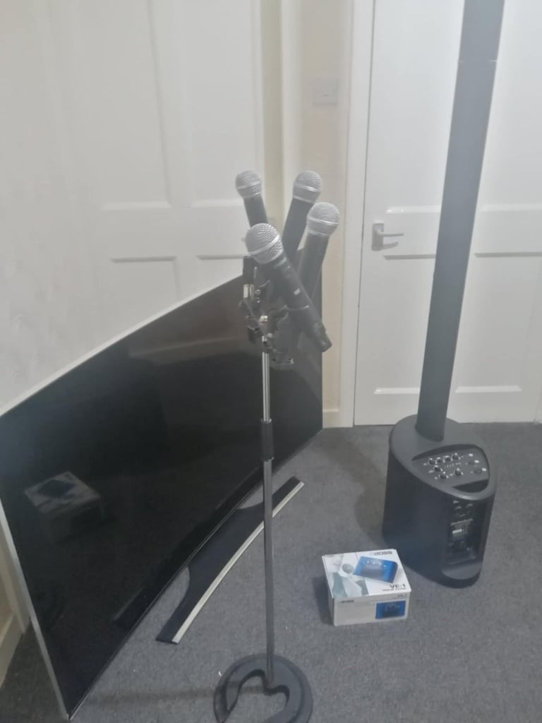 TV speakers and microphones for karaoke