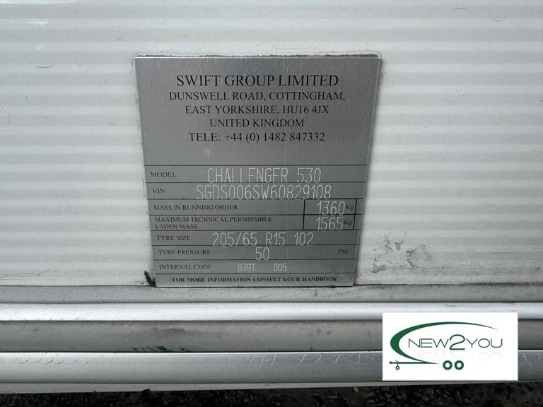 2006 Swift Challenger 530 4 Berth Caravan - STOCK E144