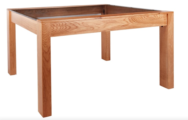 image for Square Solid Wood & Glass Coffee Table