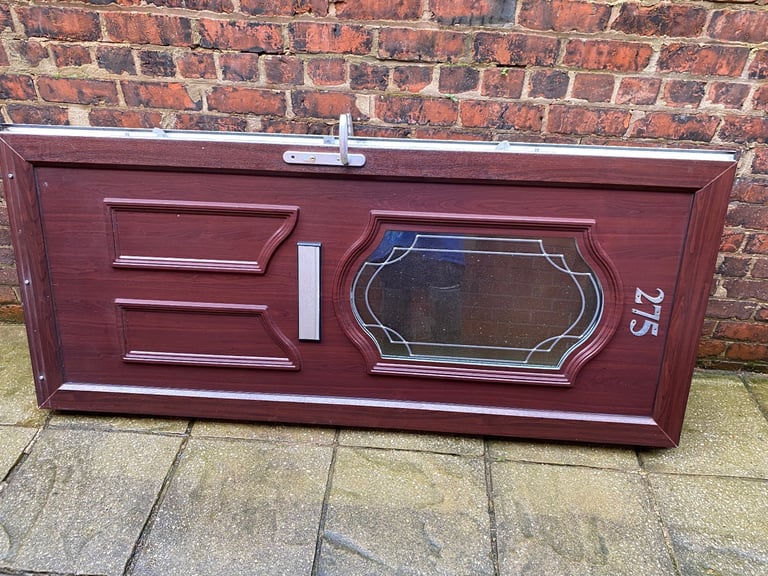Wood grain on white Double Glazing door