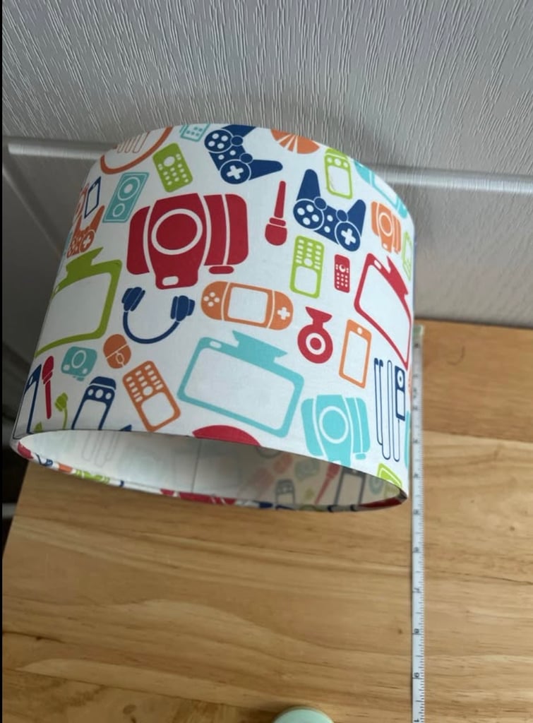Small Drum Cotton Light Shade (D) 20cm, Table Lamp Lightshade Lampshade Gaming design