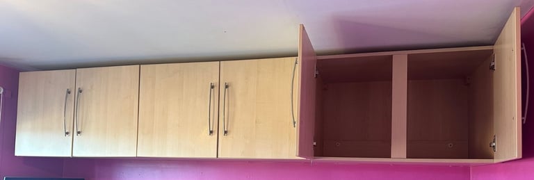 image for Bedroom Wardrobes, wall cabinets and drawer unit.