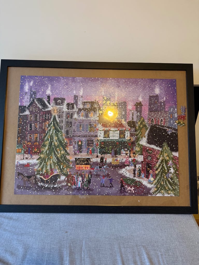 image for FREE 85x65cm Framed Completed Jigsaw Puzzle – Pickup Only