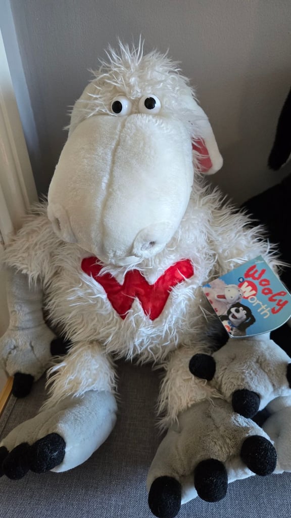 Vintage Wooly and Worth Soft Toy Plush Sheep & Dog - Advert Woolworths Merch