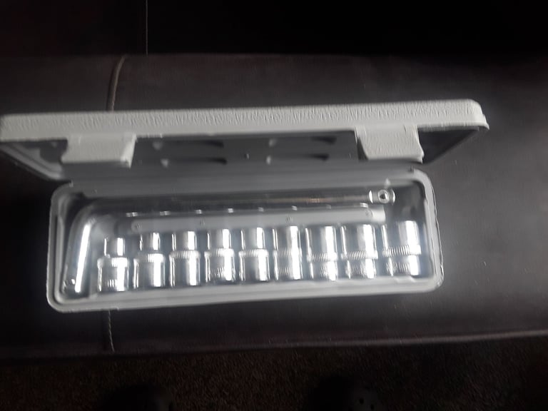 image for 10 piece socket set 1/2inch drive socket sizes 8 mil to 21 mil with strong bar new set  