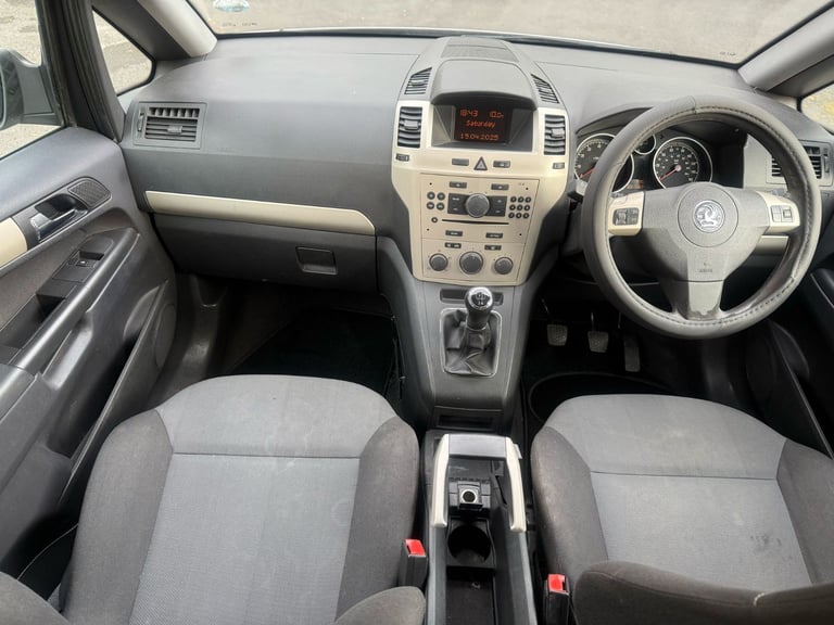 VAUXHALL ZAFIRA 1.6 Exclusive MPV 5 Drs 7-Seater with 12 Months MOT Full-Ser Hist& Low 91K Miles
