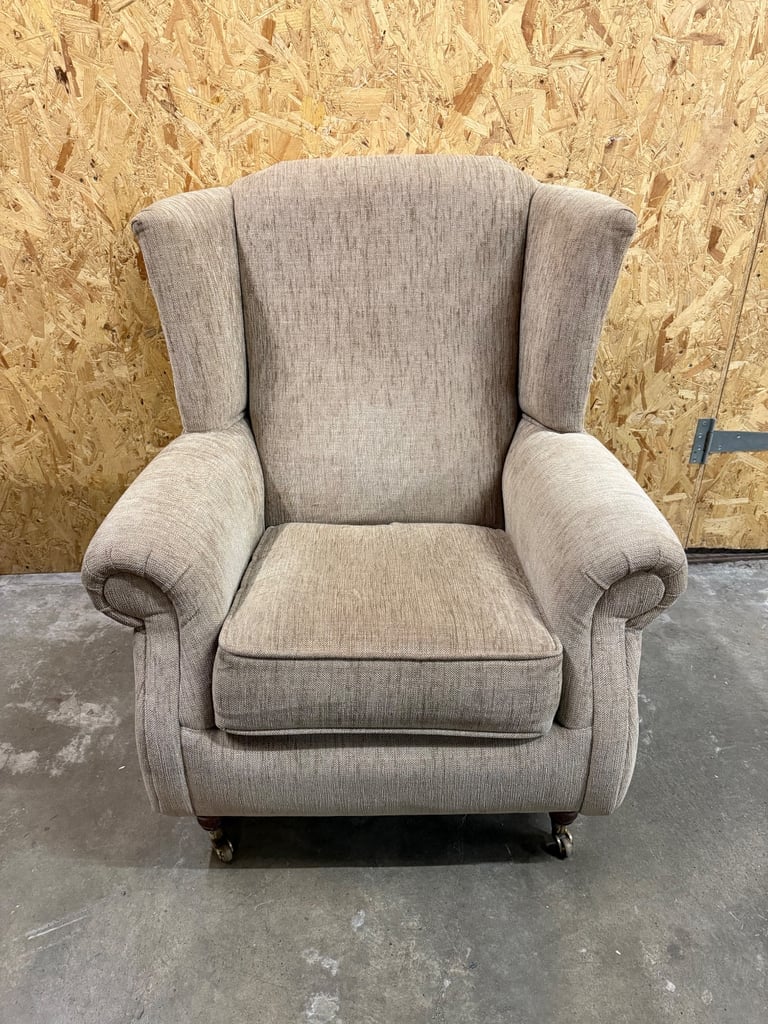 Fabric Armchair On Castors