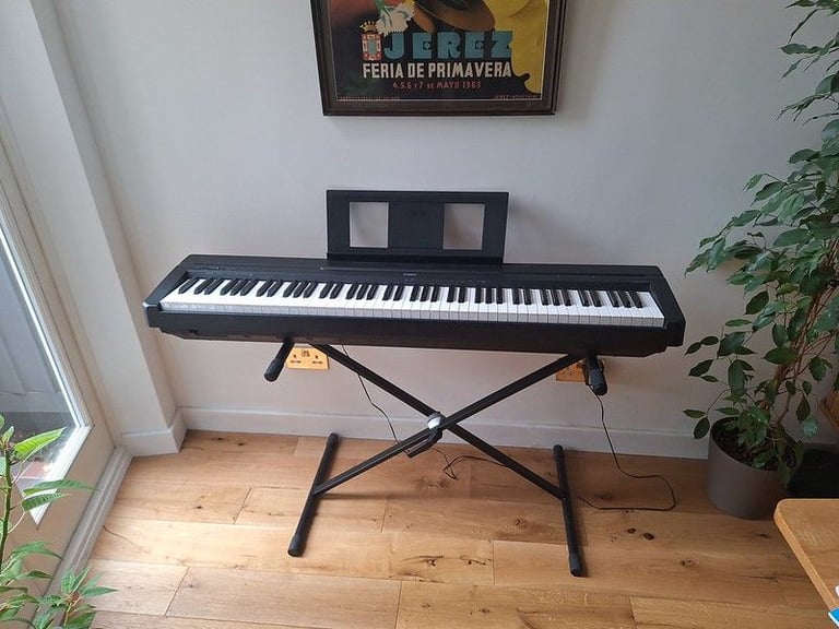 image for Used Yamaha Digital Piano P-45 with stand and music rest