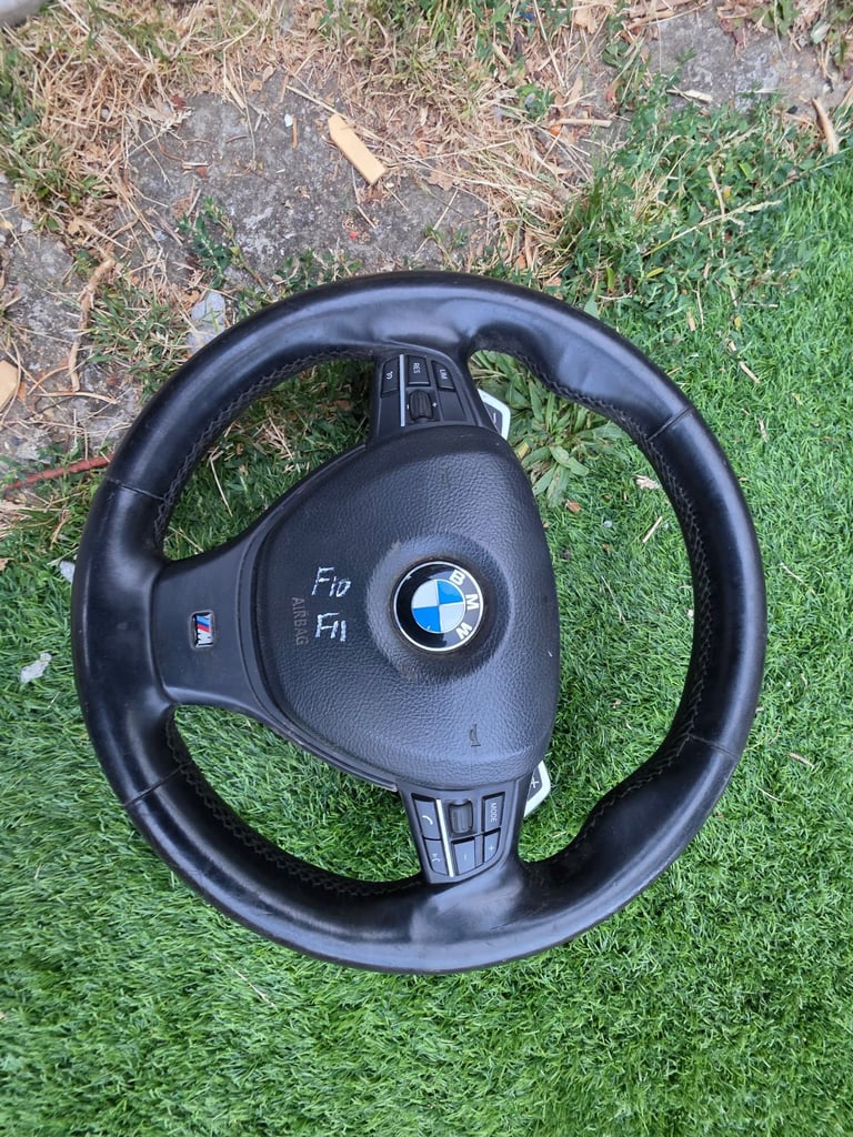 BMW F10 F11 5 SERIES M SPORT PADDLE SHIFT STEERING WHEEL AIRBAG Breaking Parts 
