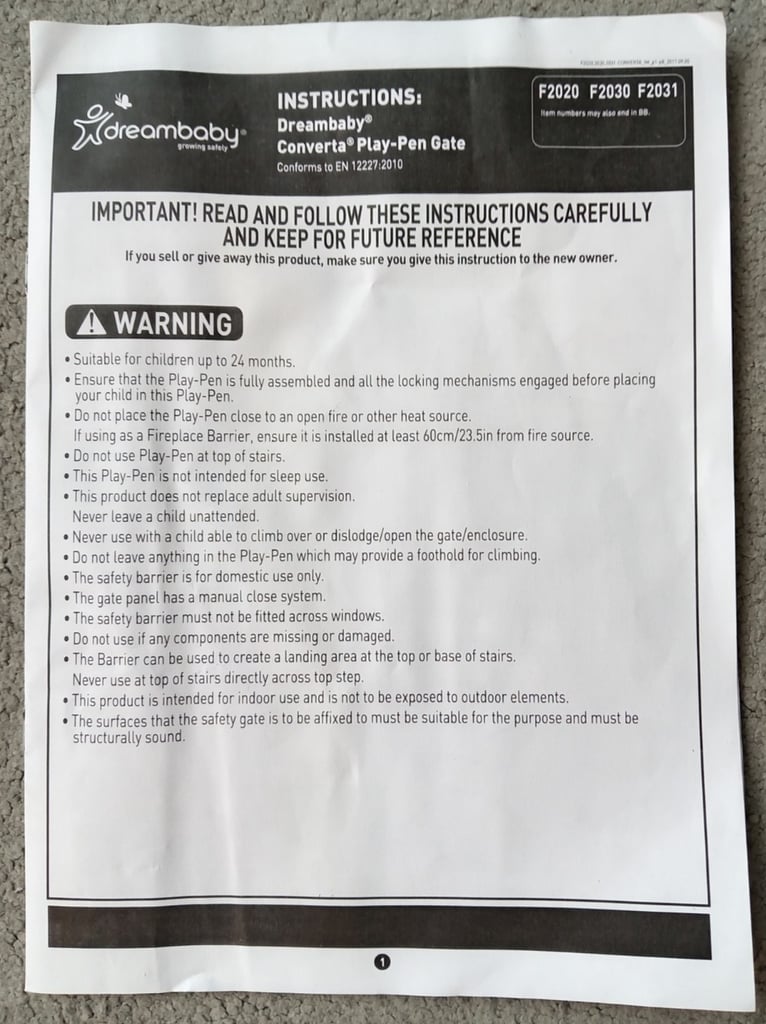 Dreambaby Brooklyn Converta Play-Pen Gate With Mesh Sides