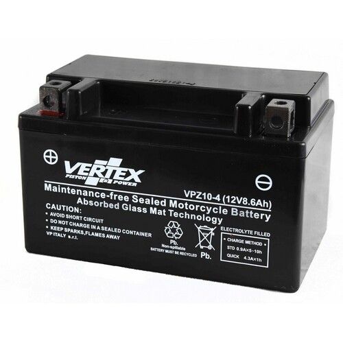 image for Vertex Maintenance-free Sealed Motorcycle Battery, model VP4A-3 (12V4Ah).