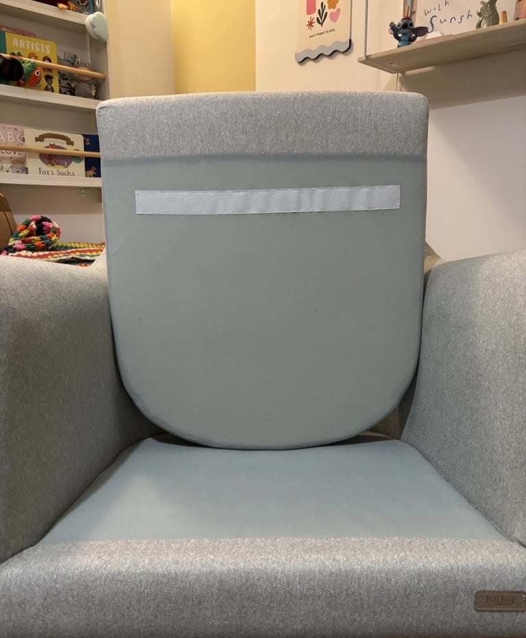 Tutti Bambini Oscar Rocking Nursing Chair Pebble Grey with Back Support Cushion