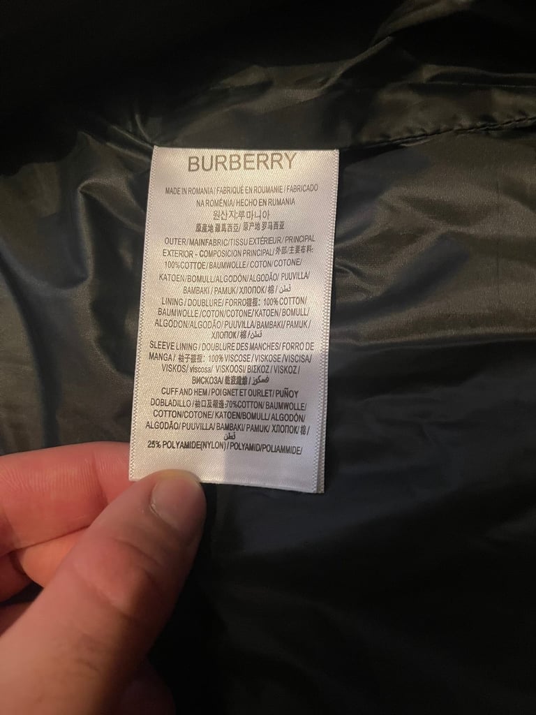 Burberry Puffer Coat Size S 