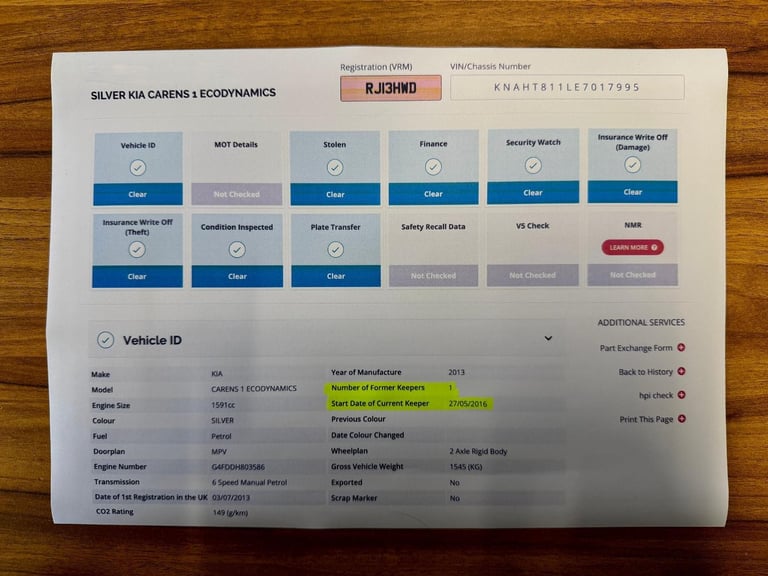 Kia Carens 1.6 GDi EcoDynamics 1 5dr PETROL MANUAL 2013/13