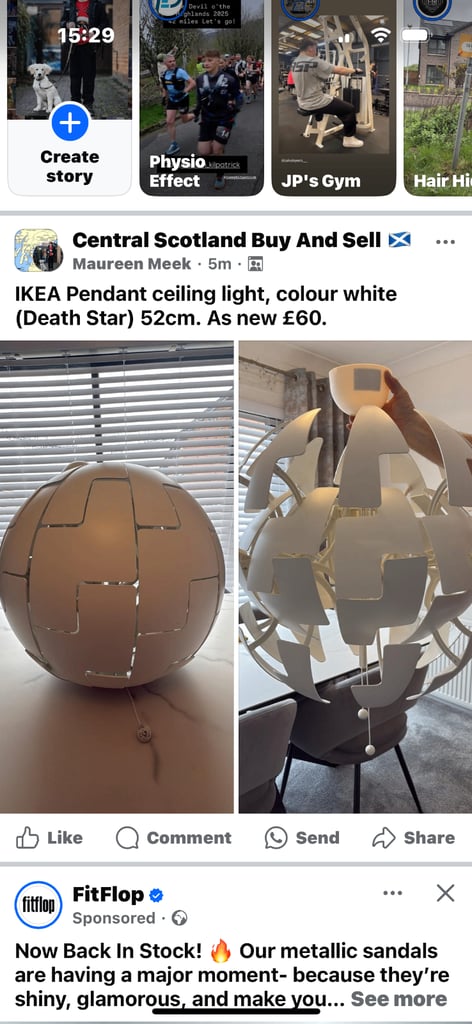 image for IKEA CEILING LIGHT ( DEATH STAR)