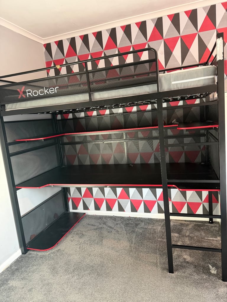X rocker High sleeper and new mattress