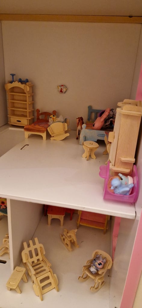 Lovely Wooden Dolls House with Furniture and Accessories