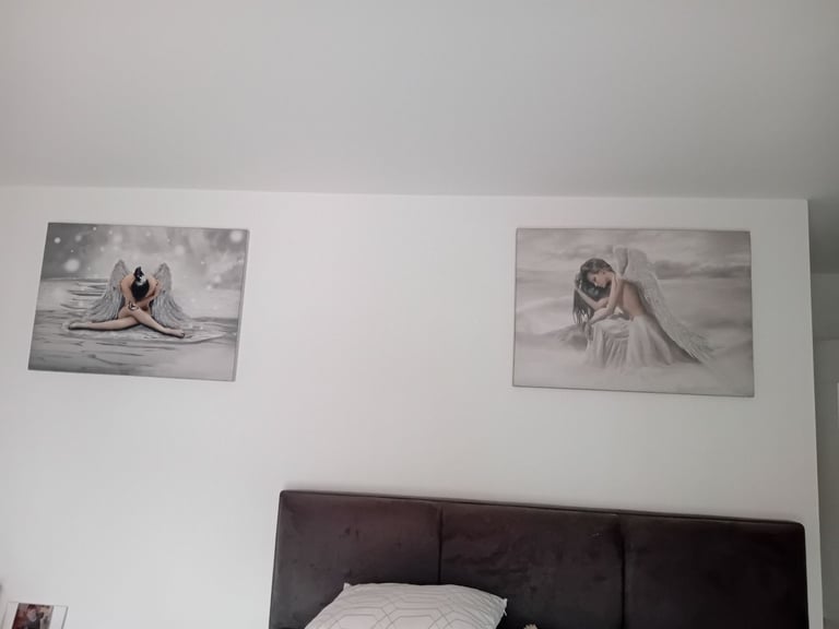 image for 2 x glittery angel pictures