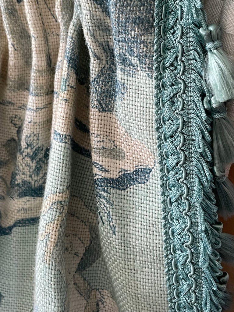 SHEILA COOMBS COLLECTION "Eliot" - Toile heavy  linen curtains bespoke 