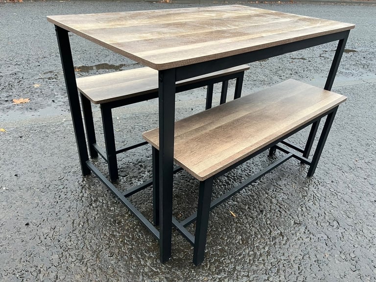 Dinning table with benches 