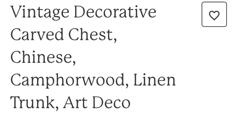 Carved chest 