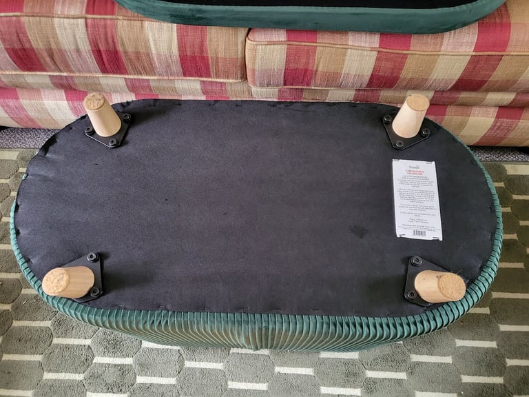 Dunelm Florence Velvet Ottoman