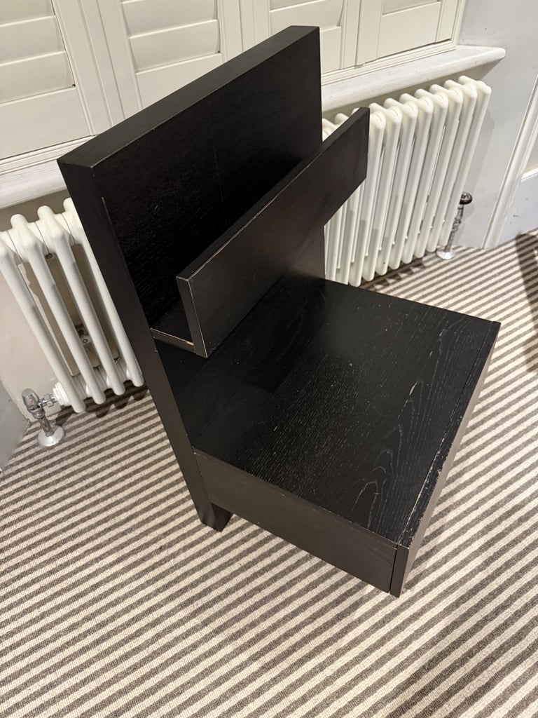 IKEA MALM x 2 Bedside Table Nightstand Drawer Shelf Black Brown