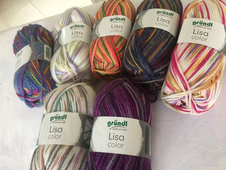 image for GRÜNDL FILO BLU LISA PREMIUM COLOR DOUBLE KNITTING WOOL YARN CROCHET 5X50G
