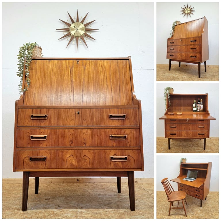 image for Retro Danish Gunnar Nielson Tibergaard Teak Bureau/Desk - Mid Century G-Plan Era