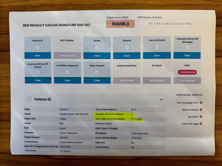 Renault Kadjar 1.6 dCi Signature Nav Euro 6 5dr DIESEL MANUAL 2016/65