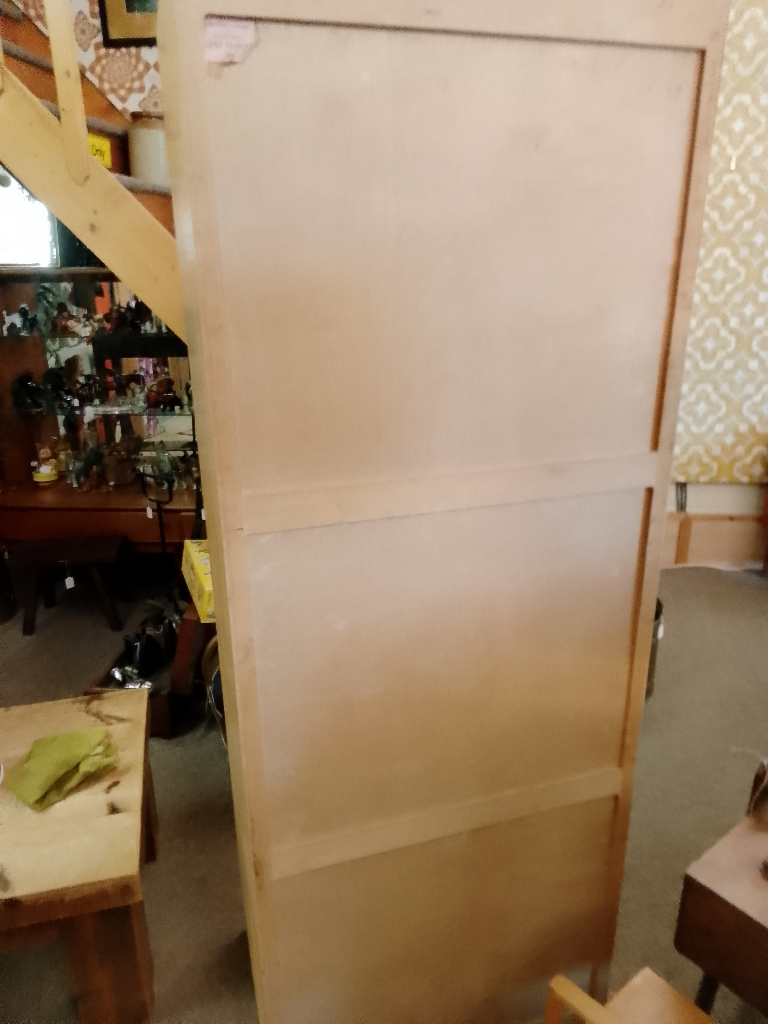 Vintage Pantry Cupboard. Could be used as a linen/haberdashery cupboard. Tan/caramel in colour.