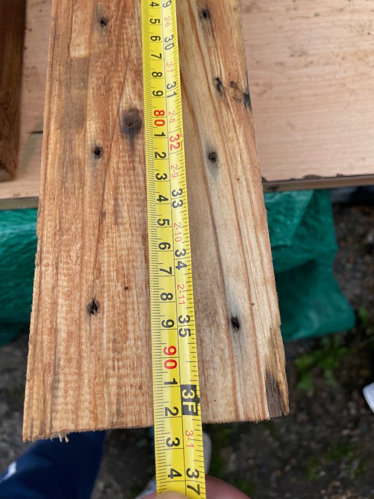 Seasoned Timber approximately 92cm x 9.5cm x 9.5 cm