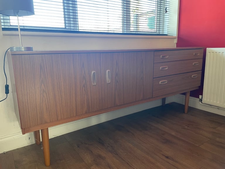 image for Schreiber Vintage Mid Century Danish Design Sideboard, Bureau, Room Divider, Dining table & chairs