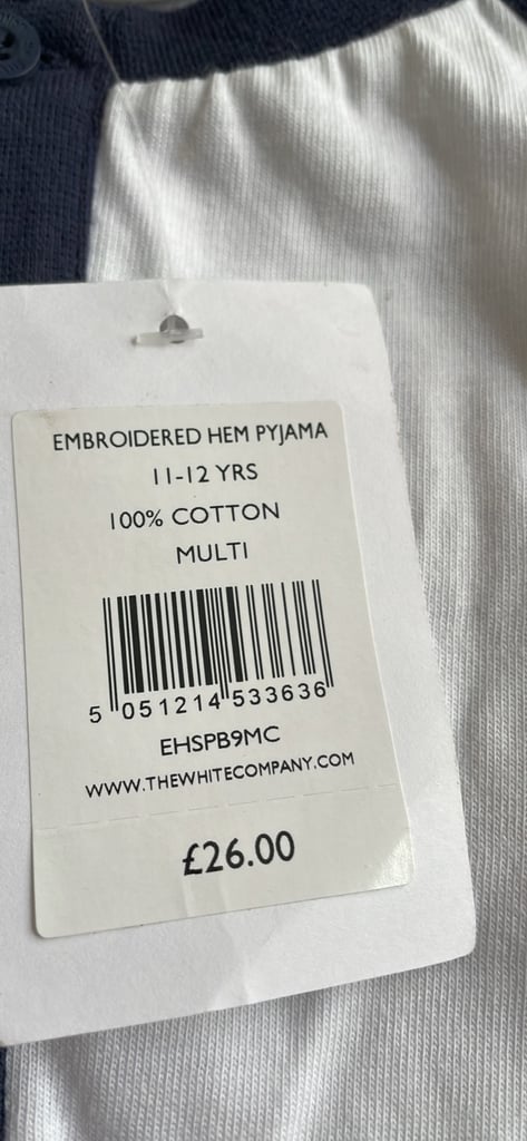 image for Pyjamas Little white company age 11-12 